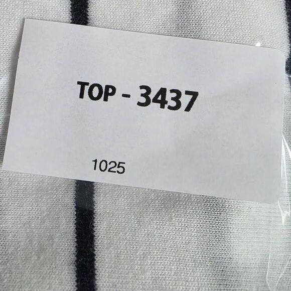 Maurices L Blue White Stripe Lace-Up Raglan Top - Picture 7 of 7